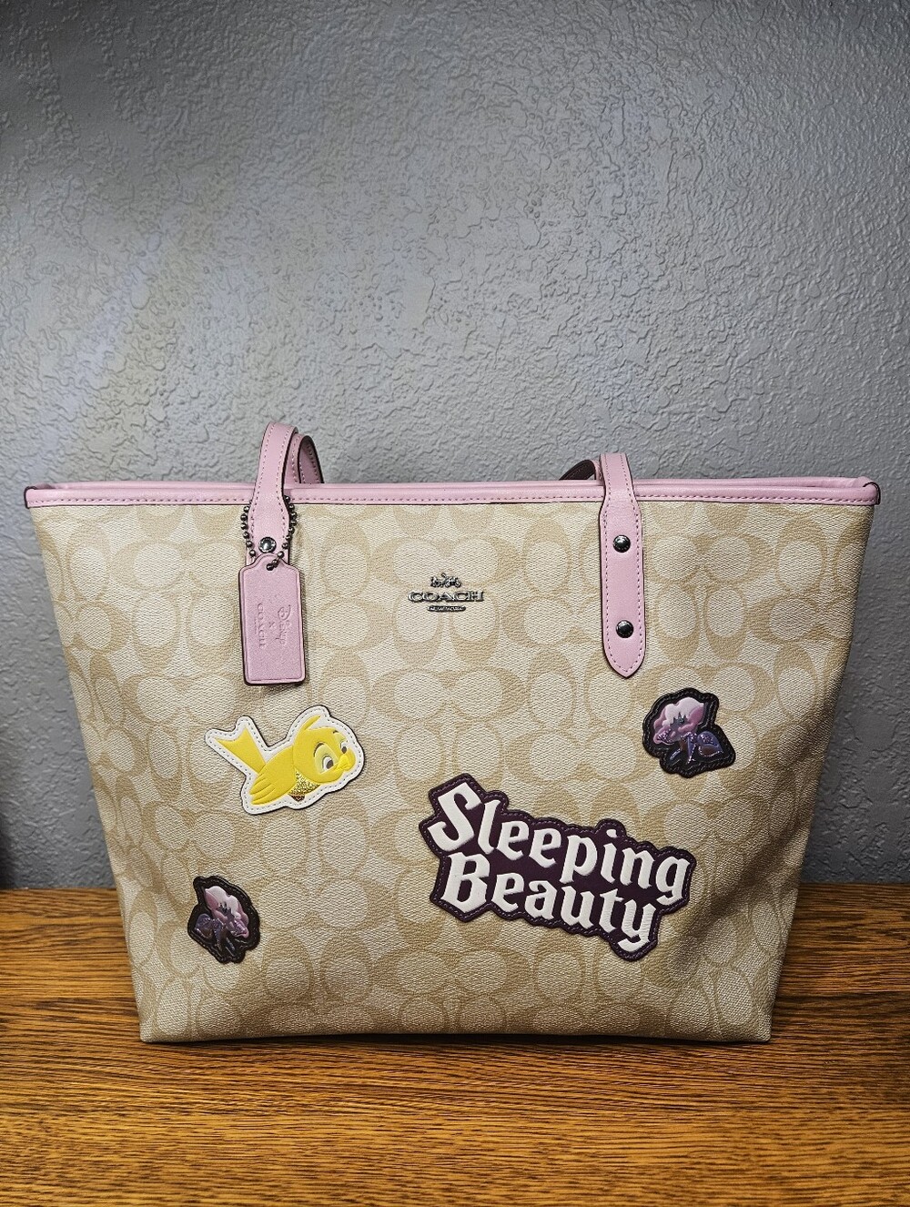 Coach x Disney City Zip Tote in Signature Canvas Sleeping Beauty